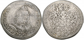 Brandenburg-Ansbach, Joachim Ernst (1603-25), reichstaler, 1625 Roth, facing bust dividing date, rev., arms, 27.64g (Dav. 6230), has been mounted, goo...