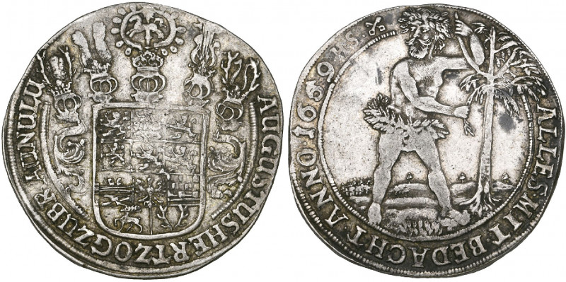 Brunswick-Wolfenbüttel, August der Jüngere, reichstaler, 1659, 5 of date over 6 ...