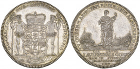Brunswick-Wolfenbüttel, Carl I (1735-80), reichstaler, 1746, struck from silver from the Lauenthals Glück mine, crowned arms supported by Wildman eith...