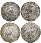 Brunswick-Lüneburg-Celle, Friedrich von Celle (1636-48), reichstalers (2), 1637, 1638, both Clausthal, bust right, rev., helmeted arms (Welter 1414; F...