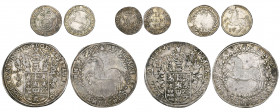 Brunswick-Lüneberg-Celle, Christian Ludwig (1648-65), reichstalers (2), 1656, 1660 Clausthal, helmeted arms, rev., prancing horse (Welter 1511; Fiala ...