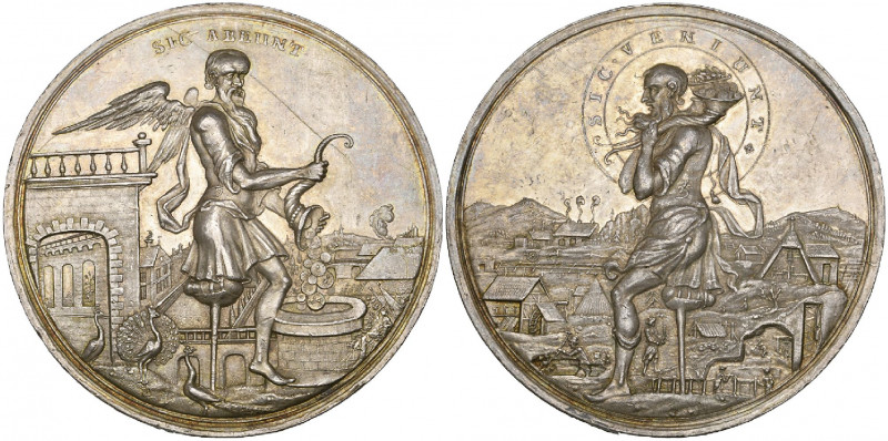 Brunswick-Calenburg-Hannover, Ernst August, silver mining medal, undated (1686),...