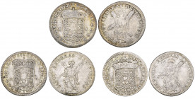 Brunswick-Calenburg-Hannover, Georg Ludwig as Elector of Hannover, third-talers (3), 1708, 1709, 1712, electoral arms, rev., St Andrew, 6.53. 6.48, 6....