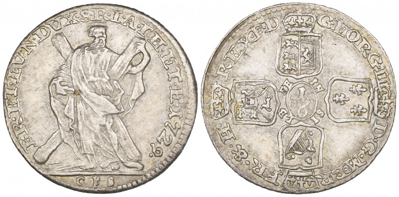 Brunswick-Calenburg-Hannover, George II (1727-60), sixth taler, 1729, Clausthal,...