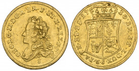 Germany, Brunswick-Lüneburg, Braunschweig-Calenburg-Hannover, George II (1727-60), half-ducat, 1730, 1.67g (F. 603; Smith 113; (Welter 2537), minor ma...