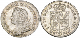 Brunswick-Calenburg-Hannover, George II (1727-60), third-taler, 1736 Clausthal, bust left, rev., quartered arms, 6.35g (Welter 2594; Smith 147), extre...