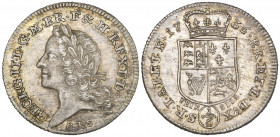 Brunswick-Calenburg-Hannover, George II, sixth-taler, 1736 Clausthal, bust left, rev., crowned quartered arms, 3.16g (Welter 2609; Fiala 7-; Smith 162...
