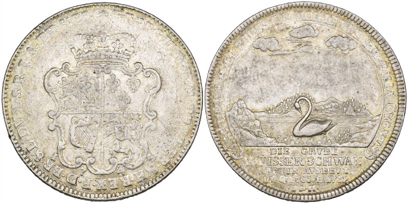 Brunswick-Calenburg-Hannover, George II, White Swan mine reichstaler, 1745, Zell...