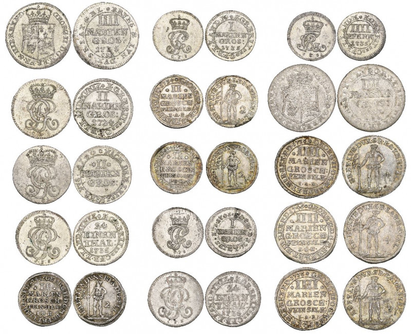 Brunswick-Calenburg-Hannover, George II, miscellaneous minor issues (15), 4 mari...