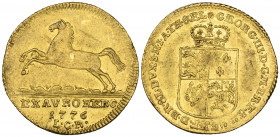 Germany, Brunswick-Calenburg-Hannover, George III (1760-1820), Harzgold ducat, 1776 lcr, Zellerfeld, 3.47g (F. 618; Smith 216; Welter 2793), slightly ...