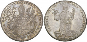 Corvey, Philip von Spiegel zum Desenberg (1758-76), reichstaler, 1758 Zellerfeld, helmeted and mitred Abbot’s arms, rev., St Vitus, 29.38g (Dav. 2201)...