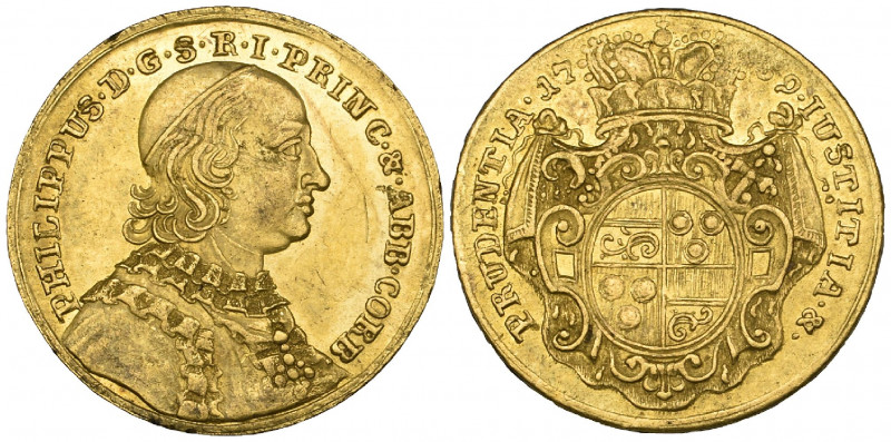 Germany, Corvey, Philipp Spiegel (1758-76), ducat, 1759, 3.38g (F. 850; Ilisch/S...