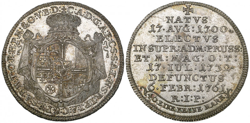 Deutscher Orden, Klemens August von Bayern, Death, 1761, quarter-konventionstale...