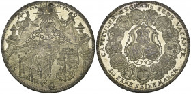 Eichstätt, Sede Vacante, 1781, taler, 1781, Nuremberg, 3 central shields, with thirteen around, rev., city view two saints above (Dav.2210), edge faul...