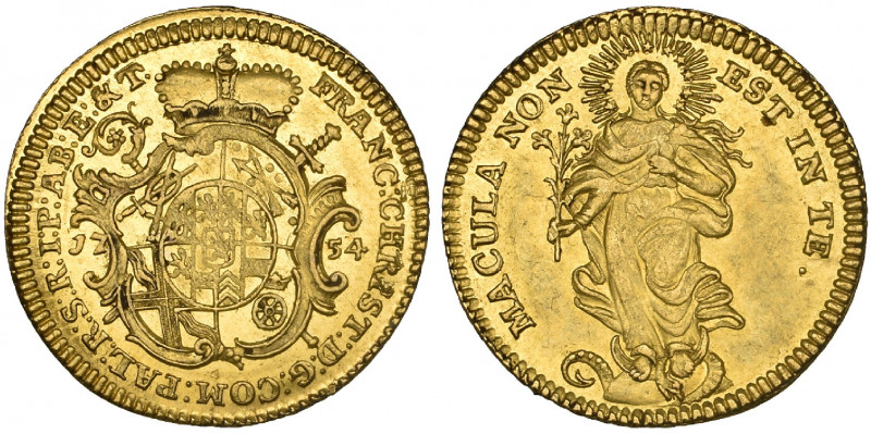 Germany, Essen, Fransiska Christine (1717-76), ducat, 1754, 3.47g (F. 933), one ...