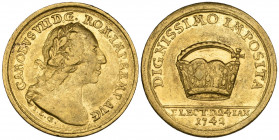 Germany, Frankfurt, Election of Karl VII, 1742, ducat, 1742, 3.43g (F. 1003; Förschner 254), very fine 

Estimate: GBP 600-800