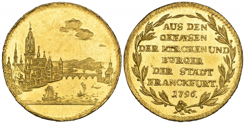 Germany, Frankfurt under French Occupation, 1796, Contribution ducat, 1796, 3.50...