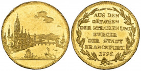 Germany, Frankfurt under French Occupation, 1796, Contribution ducat, 1796, 3.50g (F. 1025; J. u F. 964), minimal traces of handling, mint state with ...