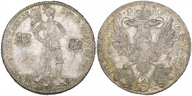 Friedburg, Johann Eitel Diede II zum Fürstenstein (1745-48), two-thirds taler, 1747 Clausthal, in the name of Francis I, standing armoured figure of S...