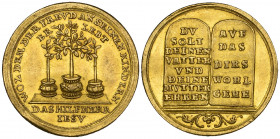 Germany, Hamburg, The Fourth Commandment (‘Honour thy Father and thy Mother’), medallic ducat, 3.47g, on a wavy flan, extremely fine 

Estimate: GBP...