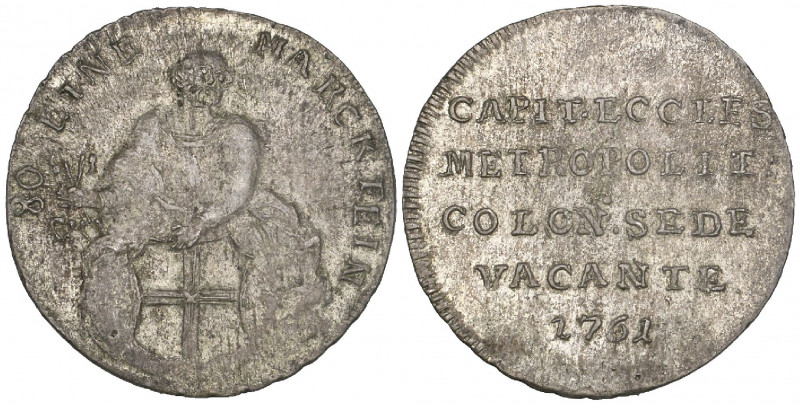 Köln, Sede Vacante, 1761, eighth-taler, St Peter holding shield, rev., five-line...
