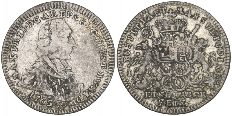 Köln, Maximilian Friedrich, Graf von Königseck, quarter-taler, 1765, by E. Wyon,...