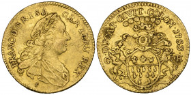Germany, Köln, City, ducat, 1753, bust of Franz, 3.45g (F. 777; Noss 637), buckled, about very fine 

Estimate: GBP 350-450