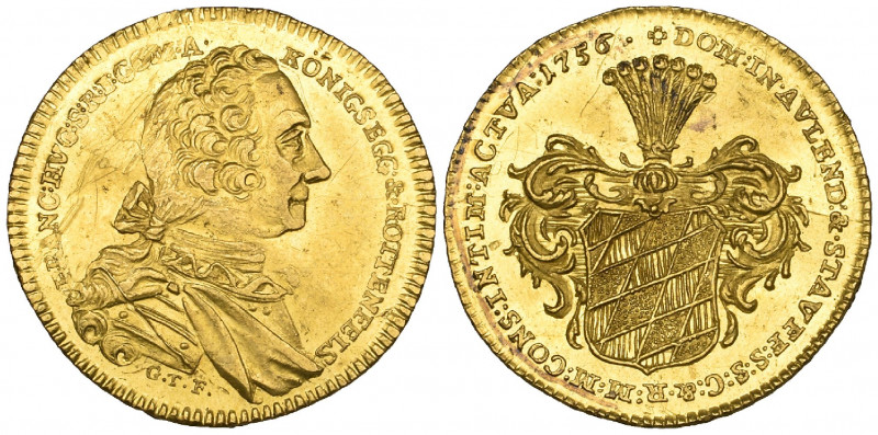 Germany, Königsegg-Rothenfels, Count Franz Hugo (1737-71), ducat, 1756, 3.48g (F...