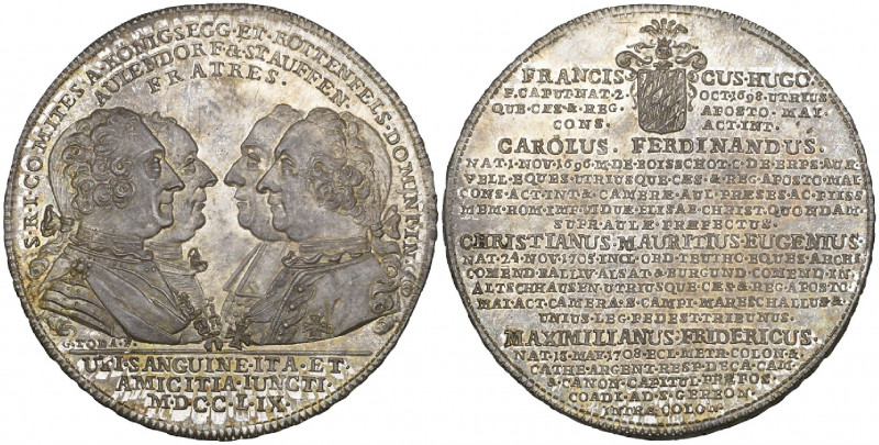 Königsegg-Rothenfels, Franz Hugo and his brothers (1737-71), reichstaler, 1759, ...