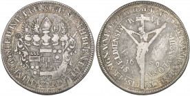 Münster, Christoph Bernhard von Galen (1650-78), Coesfelder kreuztaler 1659, multi helmeted arms, rev., Coesfeld Cross dividing date, 26.38g (Dav. 560...