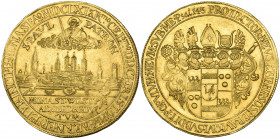 Germany, Münster, Christoph Bernhard von Galen (1650-78), 6 ducats, 1661, 20.79g (F. 1773), mint state, in large-sized NGC holder graded MS63+ 

Est...