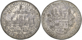 Munster, Christoph Bernhard von Galen, Recapture of the City, 1661, taler, similar to the double taler, 28.88g (Dav. 5603), extremely fine, scarce thu...