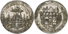 Munster, Christoph Bernhard von Galen, Recapture of the City, 1661, taler, similar to the last, 27.80g (Dav. 5603), some weakness, good very fine

E...