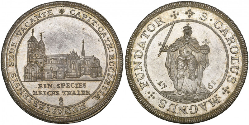 Münster, Sede Vacante, 1761, taler, St Paul’s Cathedral, Münster, rev., standing...