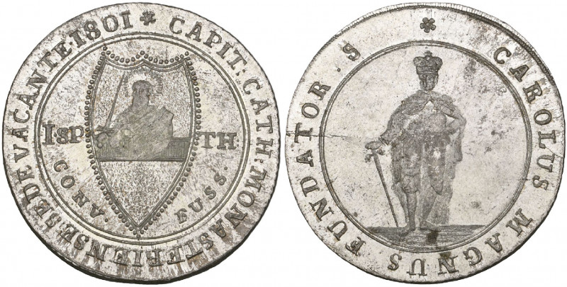 Münster, Sede Vacante, 1801, konventionstaler, Clausthal, similar to the last, 2...