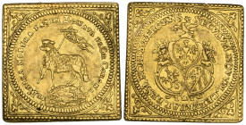 Germany, Nuremberg, restrike square ducat, 1700 i.m.f. (struck circa 1760), 3.46g (F. 1886), very fine 

Estimate: GBP 300-400