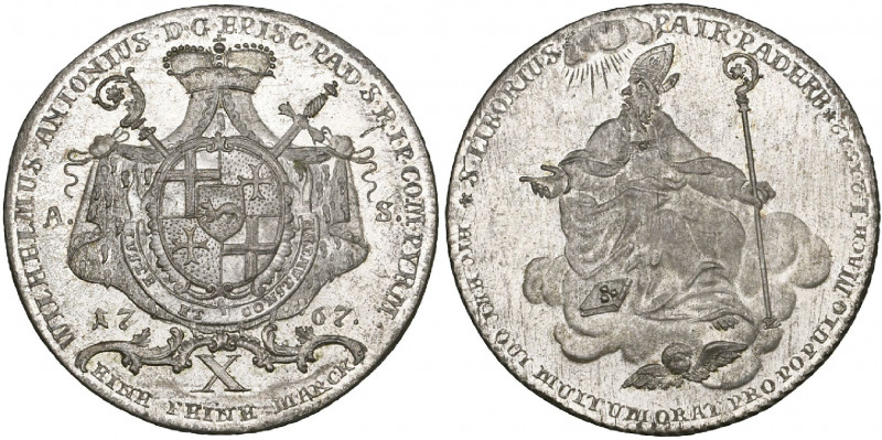 Paderborn, Wilhelm Anton, Freiherr von der Asseburg, konventionstaler, 1767 Neuh...