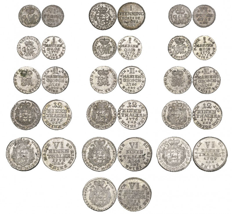 Paderborn, Wilhelm Anton, Freiherr von der Asseburg, sixth-talers (4), 1766, 176...