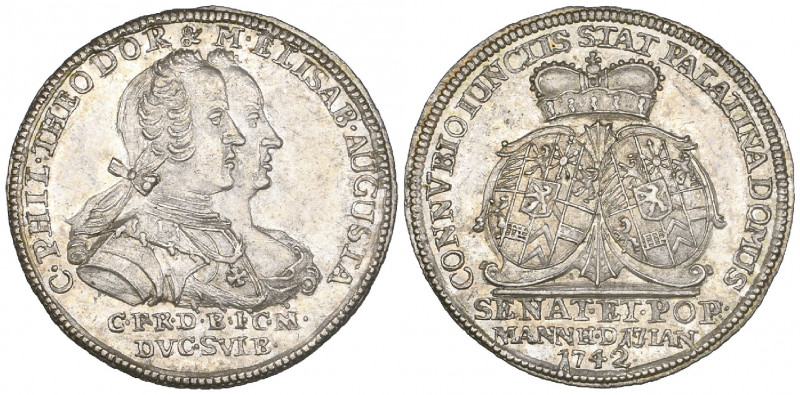 Pfalz-Sulzbach, Marriage of Karl Theodor to Elizabeth Maria Augusta, 1742, silve...