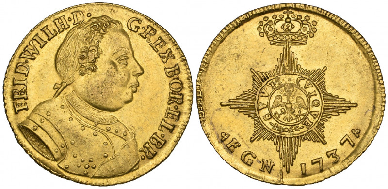 Germany, Prussia, Friedrich Wilhelm I (1713-40), ducat, 1737 e.g.n., rev., Star ...