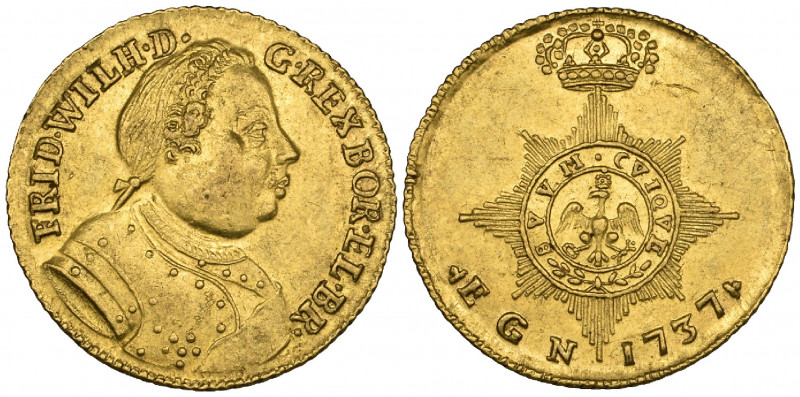 Germany, Prussia, Friedrich Wilhelm I (1713-40), ducat, 1737 e.g.n., rev., Star ...