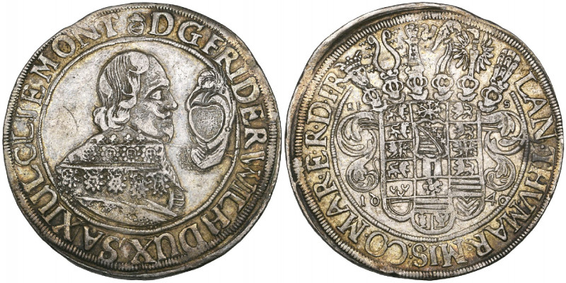 Sachsen-Altenburg, Friedrich Wilhelm II (1639-69), reichstaler, 1640 Coburg, bus...