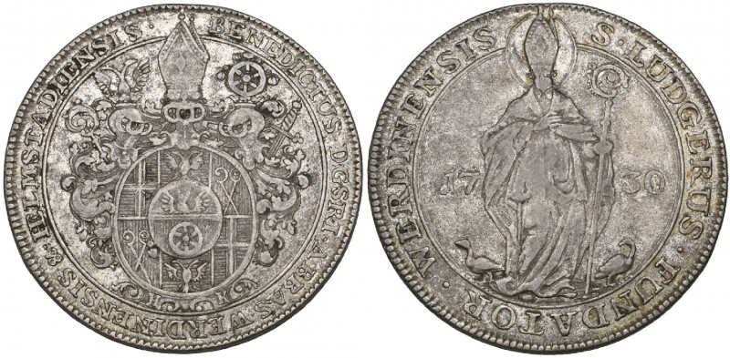 Werden and Helmstädt, Benedict von Geismar (1728-57), reichstaler, 1730 Koln, mi...