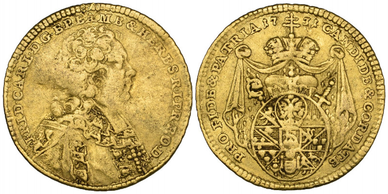 Germany, Würzburg, Friedrich Karl von Schönborn (1729-46), ducat, 1731, 3.41g (F...