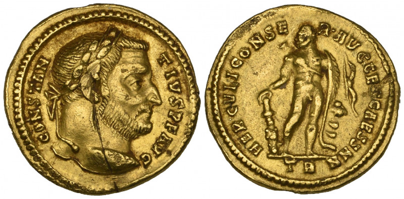 Ancient Rome, Constantius I (305-306), aureus, Trier, undated, CONSTAN-TIVS AVG,...