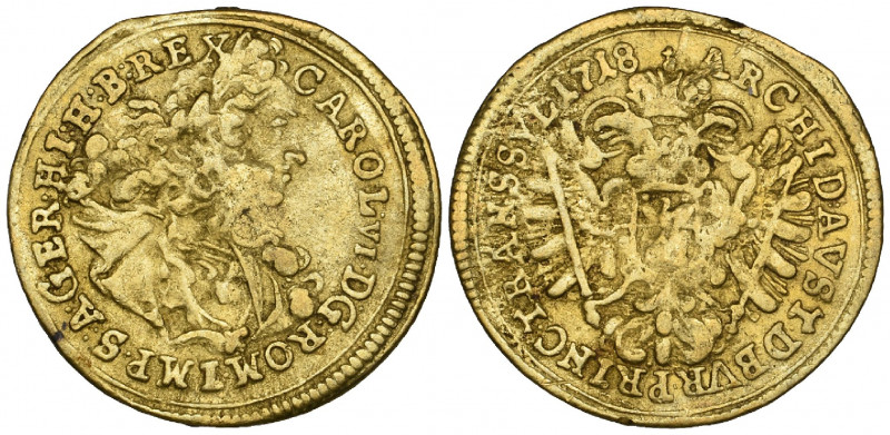 Hungary, Transylvania, Karl III (1711-40), ducat, Karlsburg, 1718, 3.44g (F. 520...