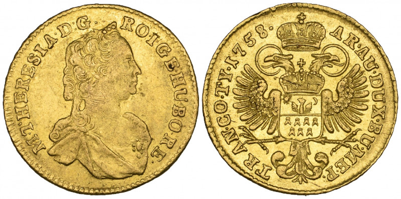 Hungary, Transylvania, Maria Theresia (1740-80), ducat, 1758, 3.49g (F. 543), ti...