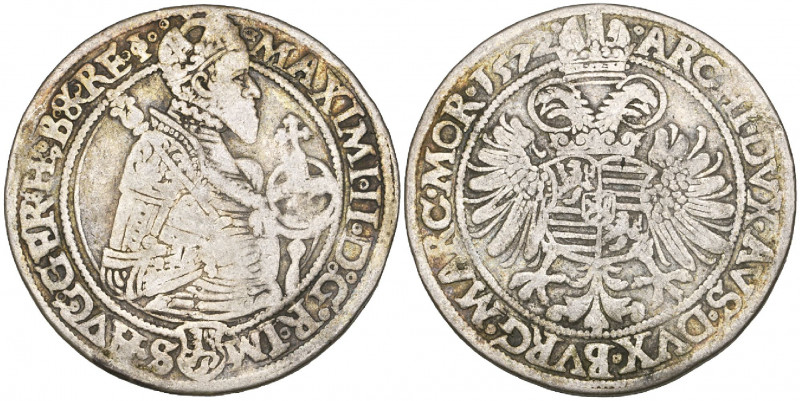 Austria, Maximilian II (1564-76), guldentaler of 60 kreuzer, 1572, Joachimstal, ...