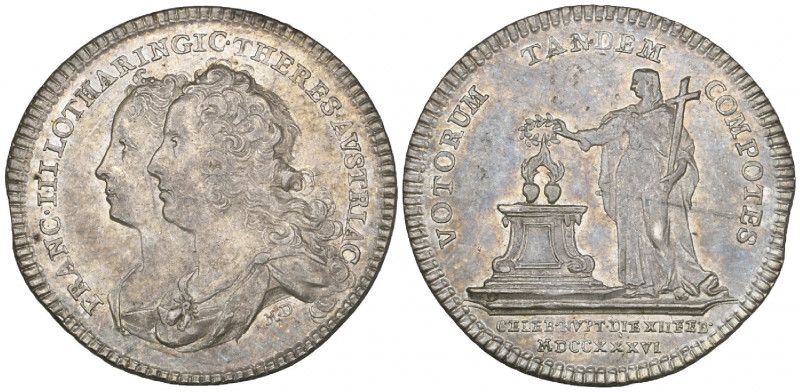 Austria, Karl VI, Marriage of Maria Theresia to Francis of Lorraine, 1736, silve...