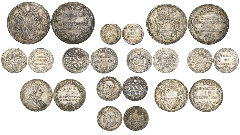 Italy, Papal States, Clement XII, miscellaneous minor silver issues (11), compri...